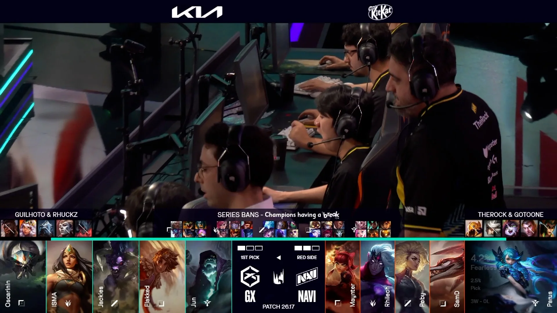 Draft del cuarto mapa de la jornada 3 de los Playoffs de la LEC de verano 2026 entre GX y NAVI