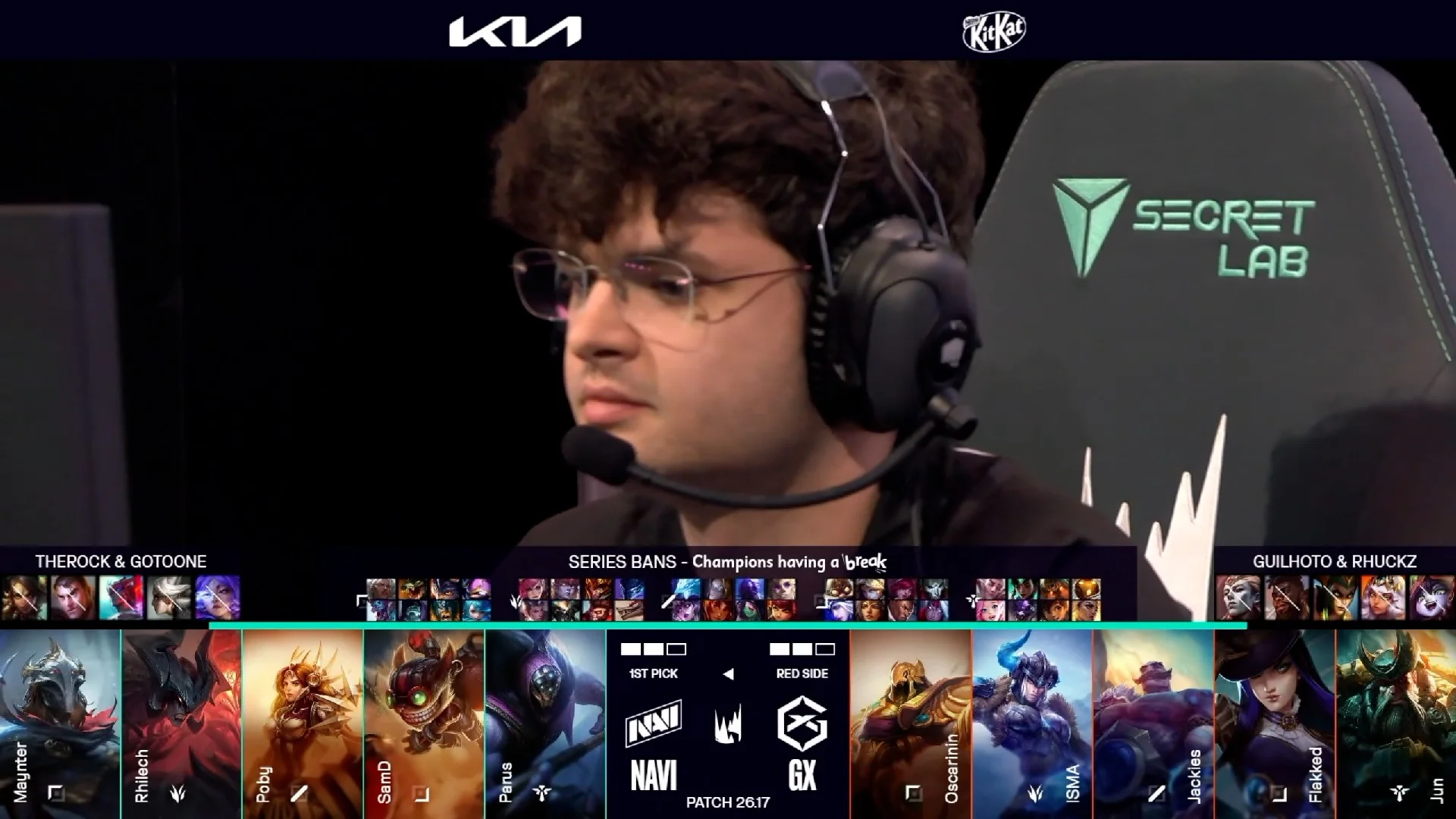 Draft del quinto mapa de la jornada 3 de los Playoffs de la LEC de verano 2026 entre GX y NAVI