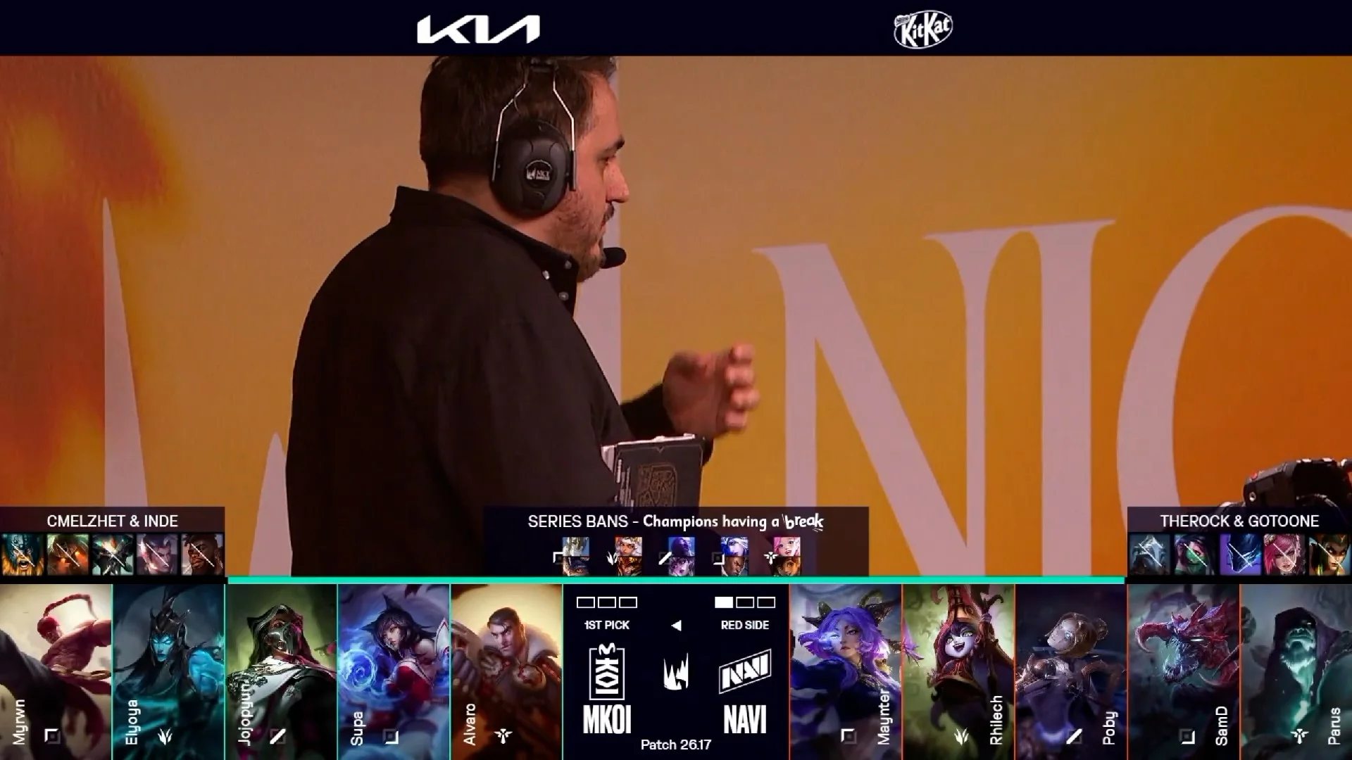 Draft del segundo mapa de la jornada 5 de los Playoffs de la LEC de verano 2026 entre NAVI y MKOI