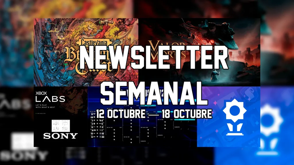 Portada de la newsletter semanal de TAOGames del 12 al 18 de octubre