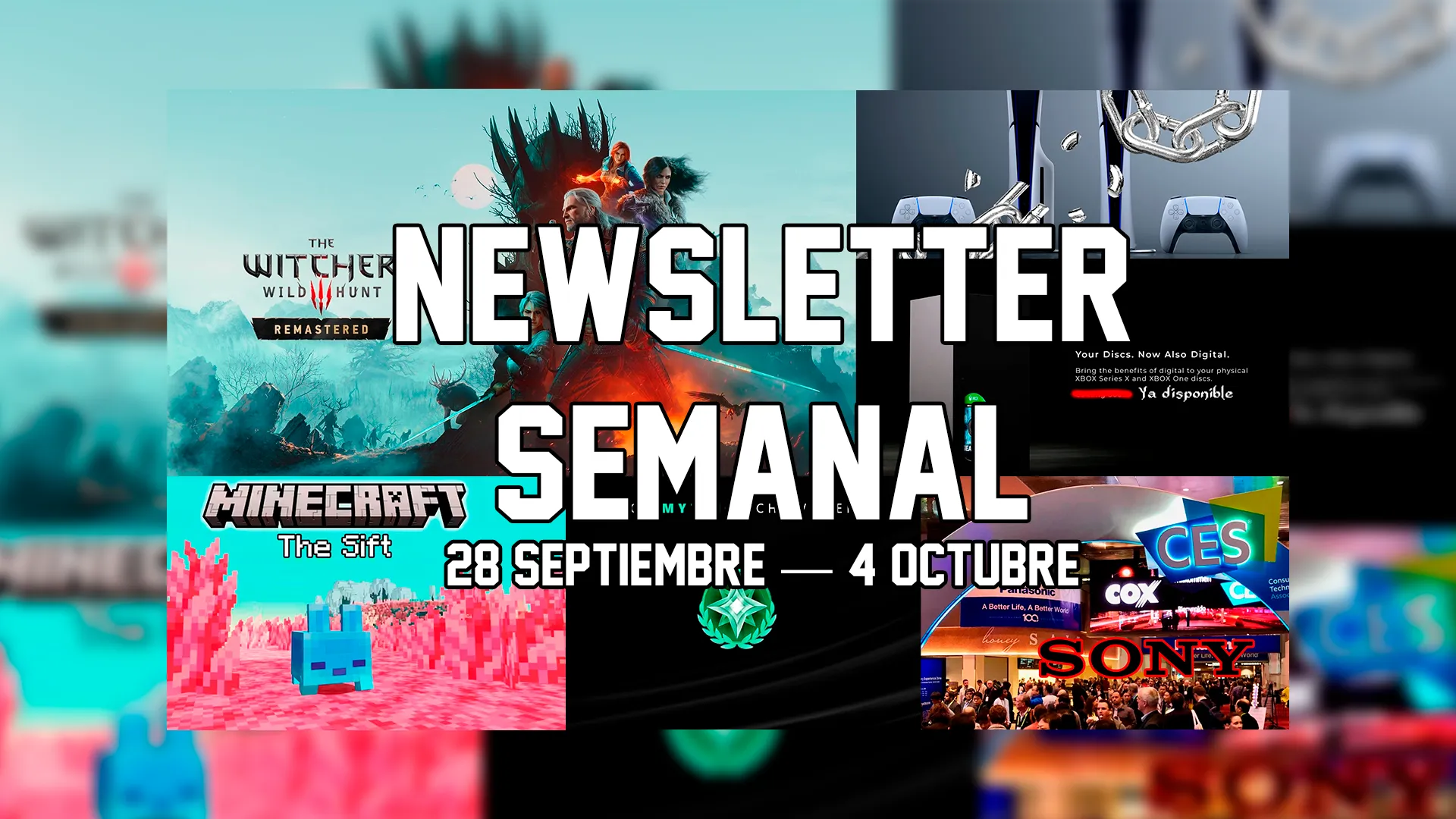 Portada de la newsletter semanal de TAOGames del 28 de septiembre al 4 de octubre