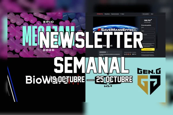 Portada de la newsletter semanal de TAOGames del 19 al 25 de octubre