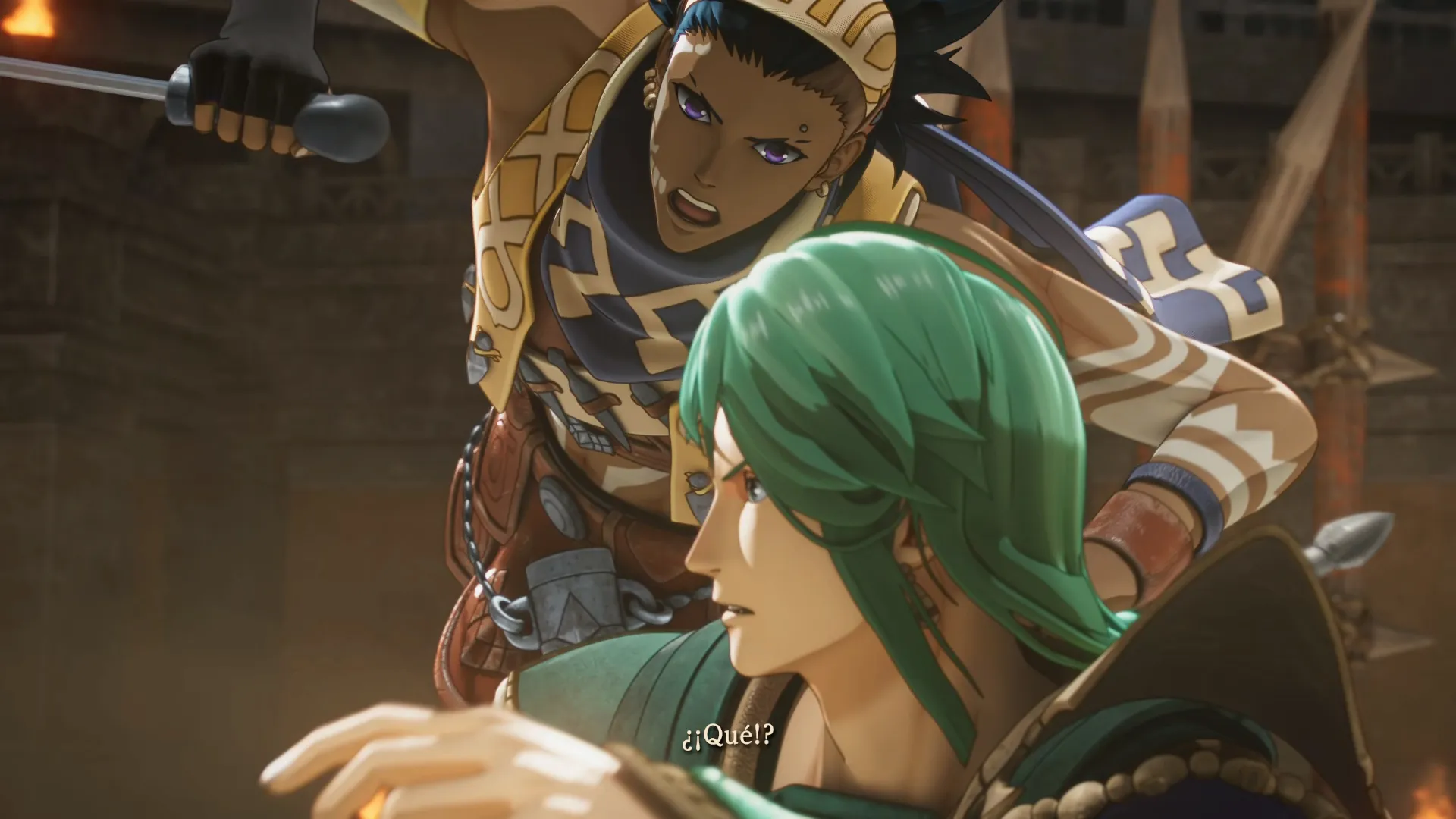 Cinemática de un combate de Fire Emblem: Fortune's Weave