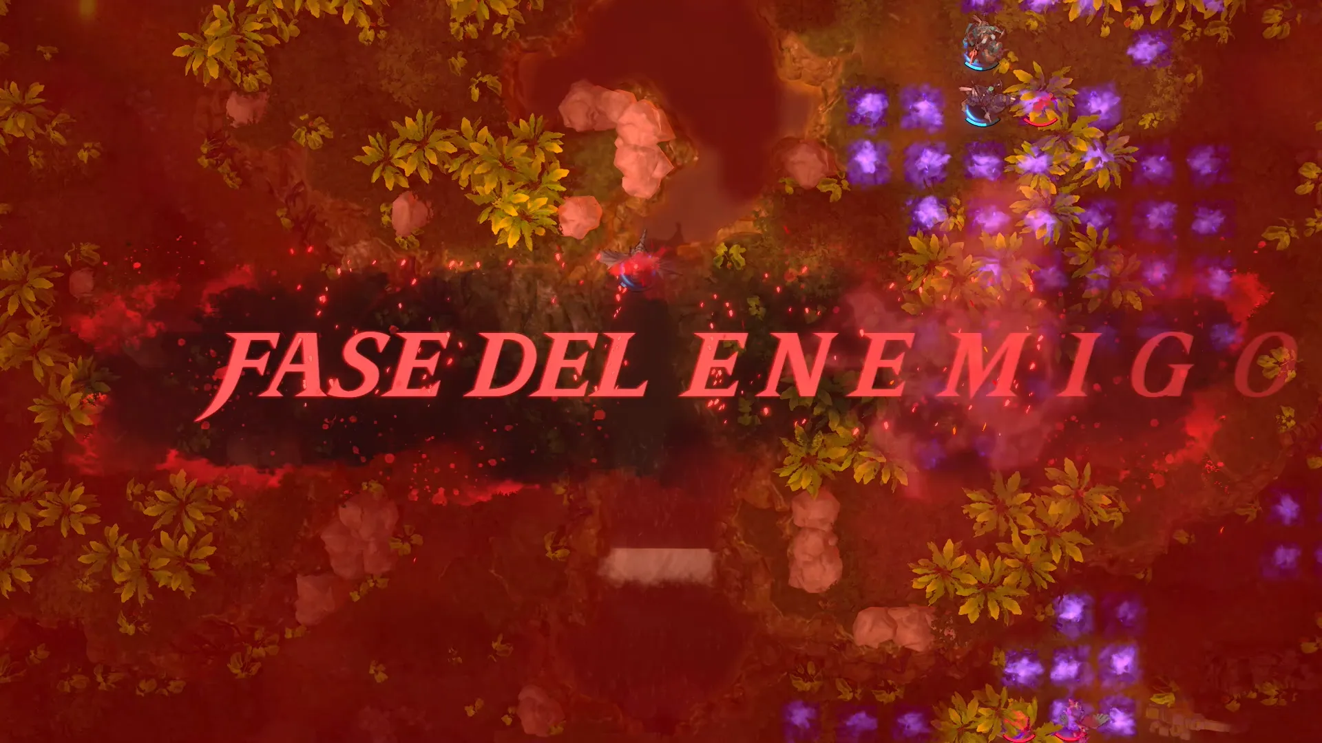 Mapa con miasma en Fire Emblem: Fortune's Weave